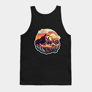 Sunset Mountain Sticker #7 Tank Top